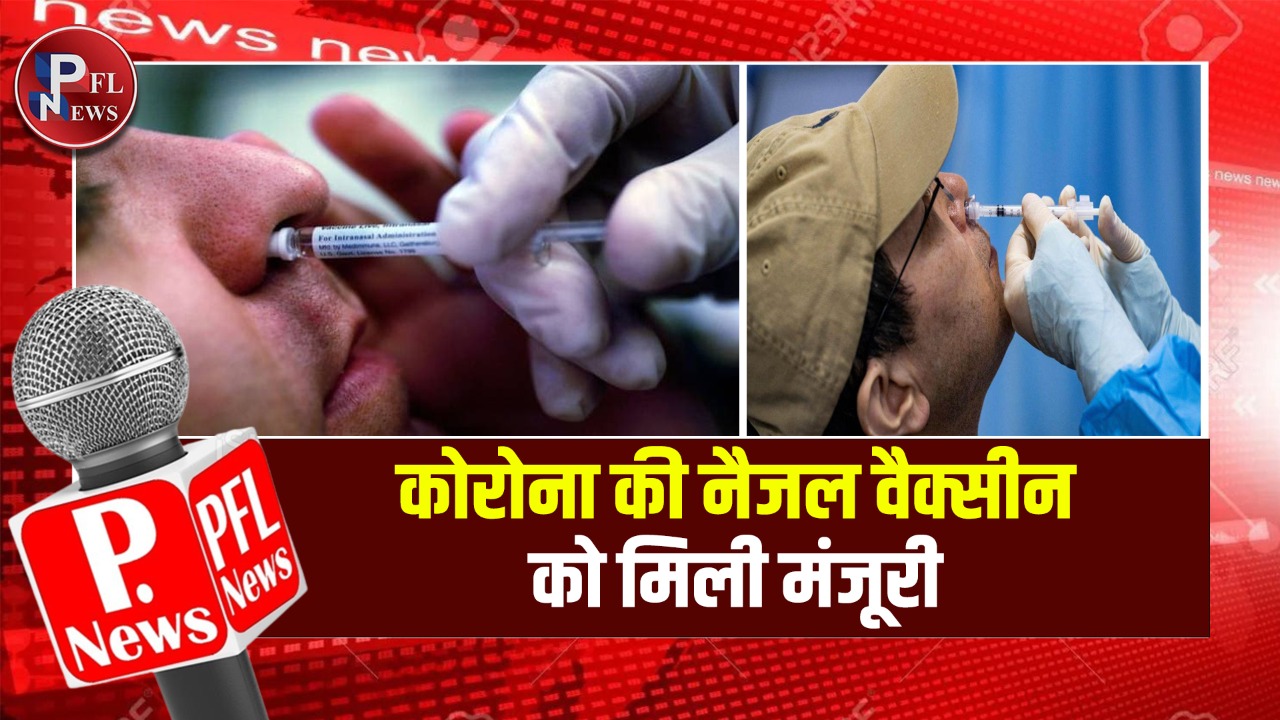 PFL News - कोरोना की नैजल वैक्सीन को मिली मंजूरी
