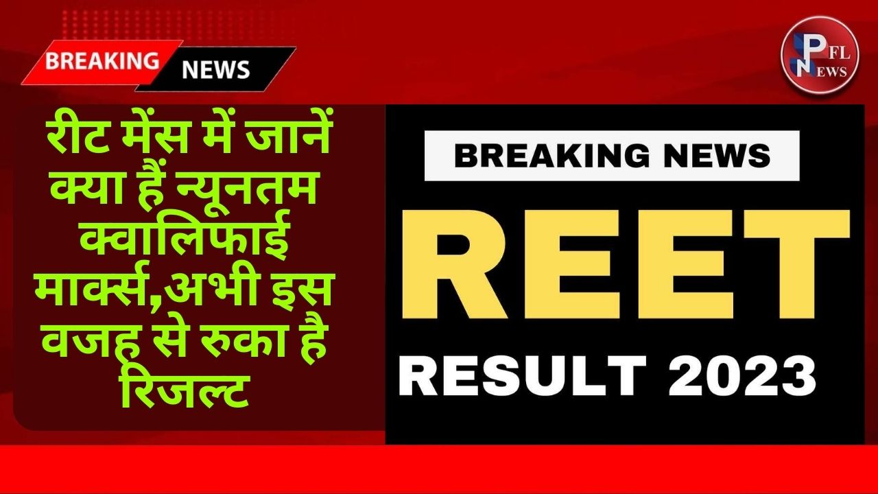 PFL News -  रीट मेंस में जानें क्या हैं न्यूनतम क्वालिफाई मार्क्स,अभी इस वजह से रुका है रिजल्ट